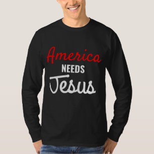 Camiseta América precisa de Jesus religioso