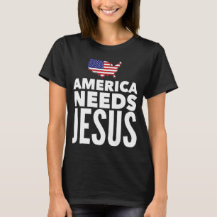Camiseta América precisa de Jesus Salvação Cristã Bisturi G