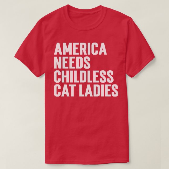 Camiseta América precisa de mulheres de gatos infantis (Frente do Design)