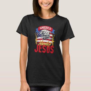 Camiseta América precisa Jesus bandeira EUA Águia Despertar