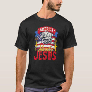 Camiseta América precisa Jesus bandeira EUA Águia Despertar
