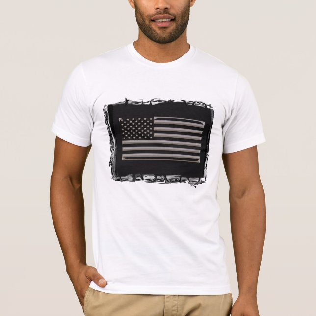 Camiseta América - preto e cromo (Frente)
