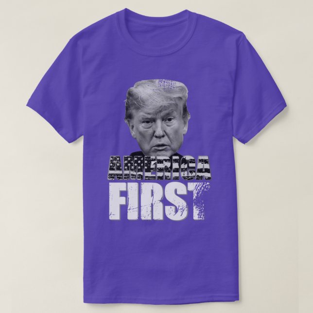 Camiseta América Primeiro Trump (Frente do Design)
