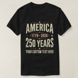 Camiseta América Retro Personalizada 250 Anos 1776 2026