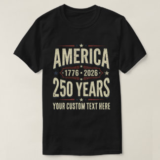 Camiseta América Retro Personalizada 250 Anos 1776 2026