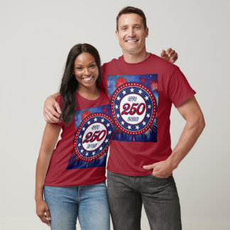 Camiseta America’s 250th Birthday Graphic Fireworks Burst R