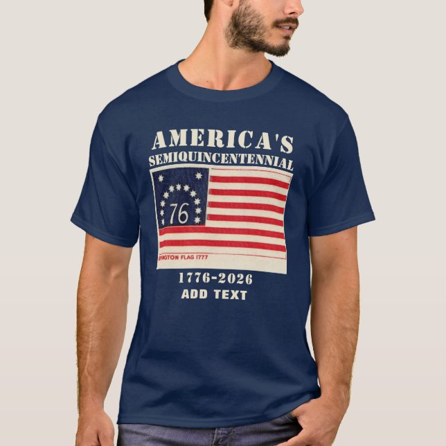Camiseta America Semiquincentennial USA 250 Bennington Flag (Frente)