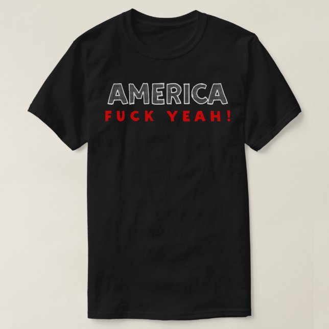 Camiseta AMÉRICA Sim Engraçado EUA Orgulho Design de Typogr (Frente do Design)
