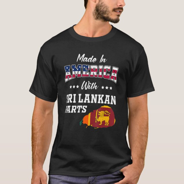 Camiseta América Sri Lanka Partes Sri Lanka Mapeiam Bandeir (Frente)