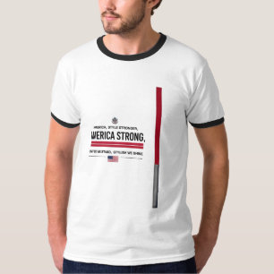 Camiseta America Strong - Bold USA Graphic Ringer T-Shirt