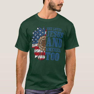Camiseta América Sunflower 4 de julho América Christian Pa