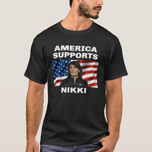 Camiseta America Supports Nikki Haley (Frente)