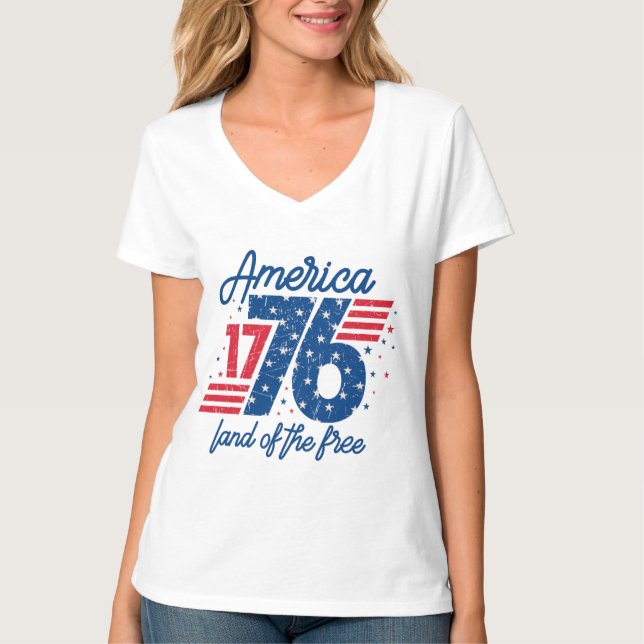 Camiseta América Terra Da Liberdade  (Frente)
