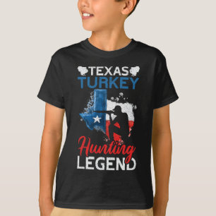 Camiseta América Texas Turquia caçando lenda Engraçado Turq