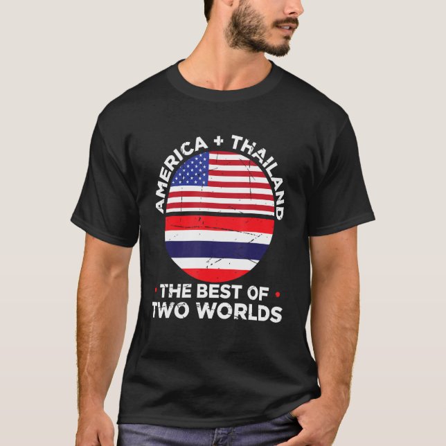 Camiseta America + Thailand The Best Of Two Worlds Thailand (Frente)