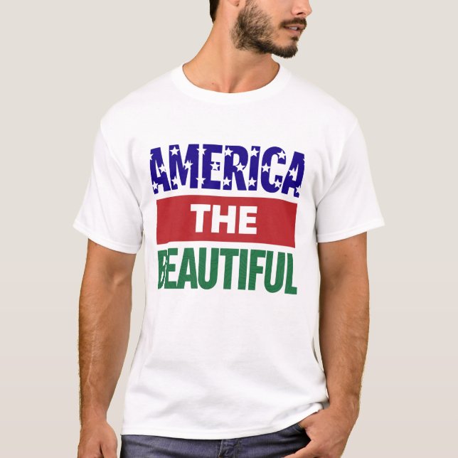 Camiseta America The Beautiful Topographical Map (Frente)