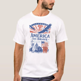 Camiseta America The Brave Patriotic Tribute