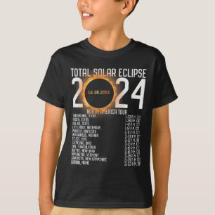 Camiseta América Tour 2024 Totalidade no Eclipse Solar Tras