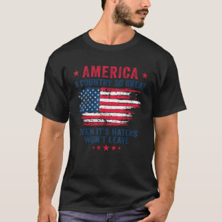 Camiseta América um país tão excelente que até os Hater não