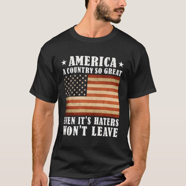 Camiseta América Um País Tão Excelente Que Mesmo Os Invedor (Frente)