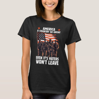 Camiseta América Um País Tão Grande Que Mesmo Os Seus Detra