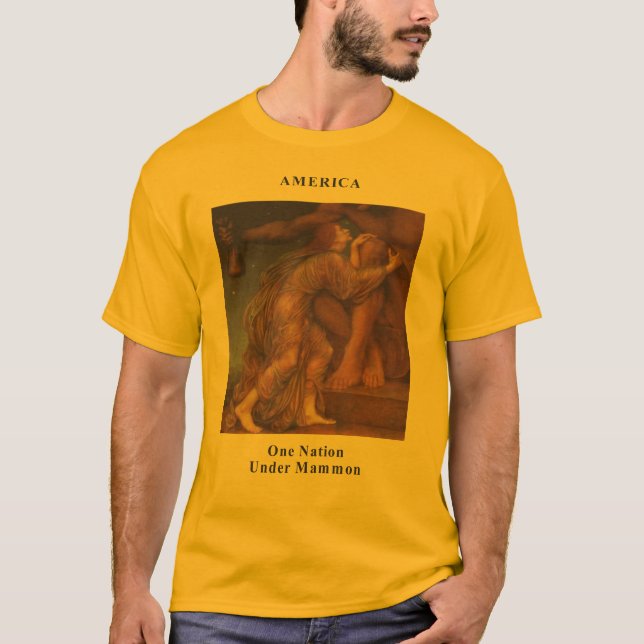Camiseta América uma nação sob o mammon (Frente)