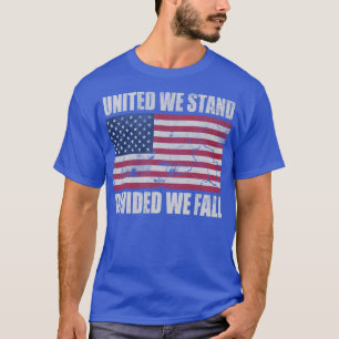 Camiseta América Unidos Estaremos Divididos Nós Cairemos