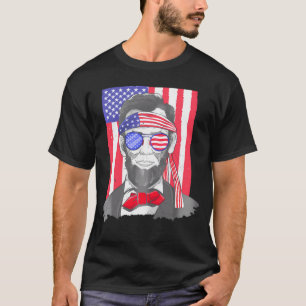 Camiseta América Usa Abe Lincoln 4 De Julho Homens