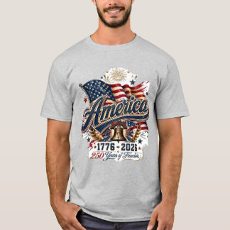 Camiseta América Vintage 250 Anos de Liberdade 1776-2026 Pa