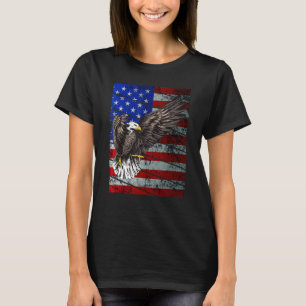 Camiseta América Vintage Eagle Bandeira Americana Patriótic
