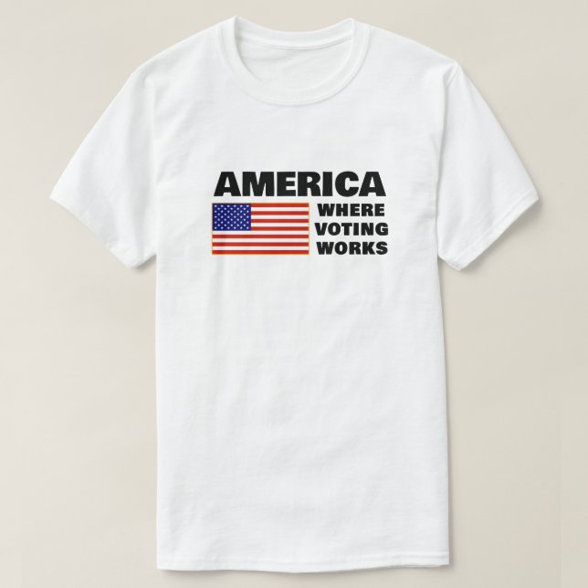 Camiseta America, Where Voting Works (Frente do Design)