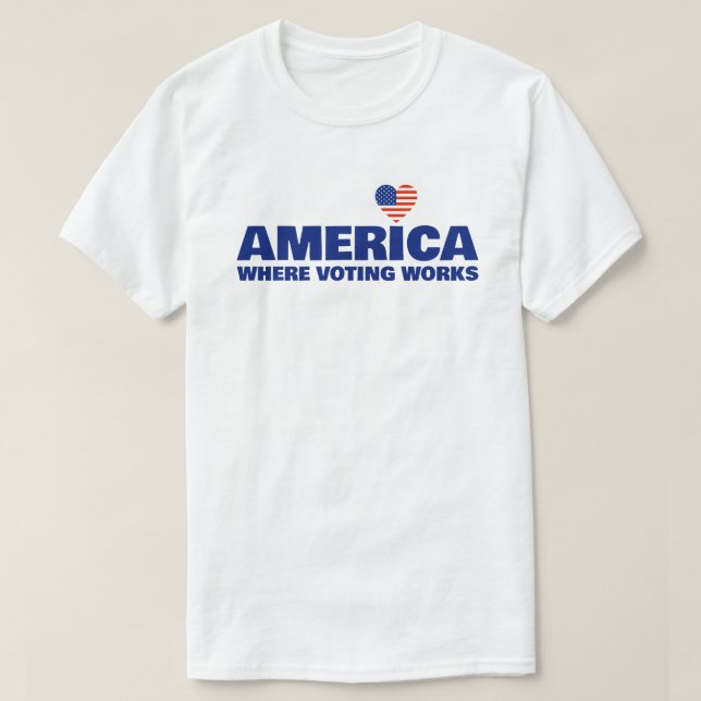 Camiseta America, Where Voting Works (Frente do Design)