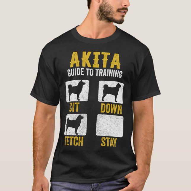 Camiseta American Akita Guide To Training  Dog Mom Dad (Frente)