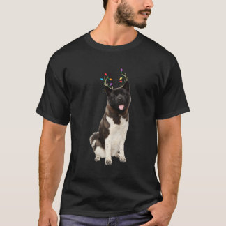 Camiseta American Akita Reindeer Dog Para O Natal
