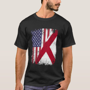 Camiseta American Alabama Roots Flags America USA Alabama