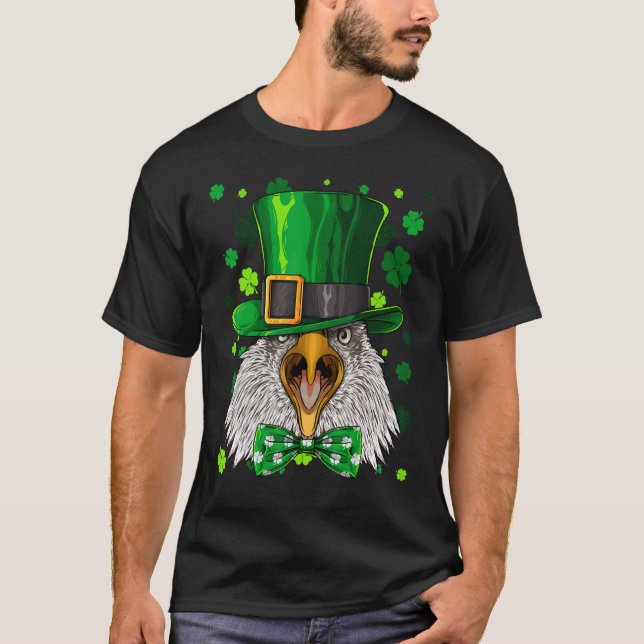 Camiseta American Bald Eagle Leprechaun Funny St Patricks D (Frente)