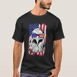 Camiseta American Bald Eagle Mullet 4 De Julho Usa Patrio