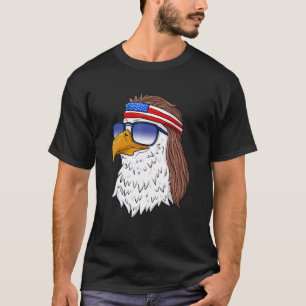 Camiseta American Bald Eagle Mullet 4 De Julho Usa Patrio