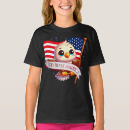 Camiseta American Bald Eagle Stars & Stripes flag 🦅🇺🇸