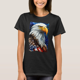 Camiseta American Bald Eagle USA Flag Freedom Men Women Pat