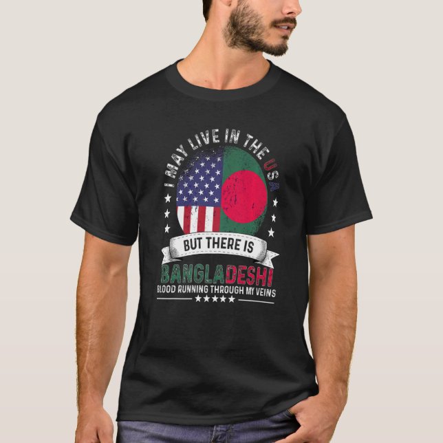 Camiseta American Bangladeshi Home in US Patriot Bangladesh (Frente)