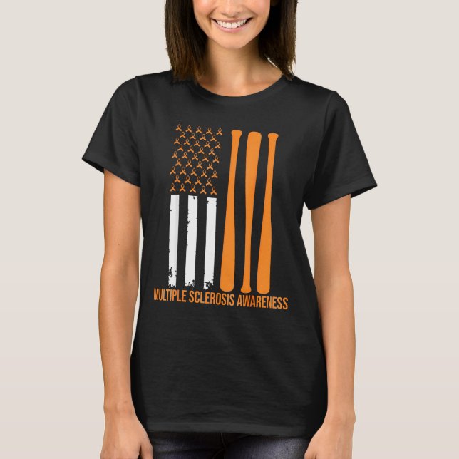 Camiseta American Baseball Sports Multiple Sclerosis Awaren (Frente)
