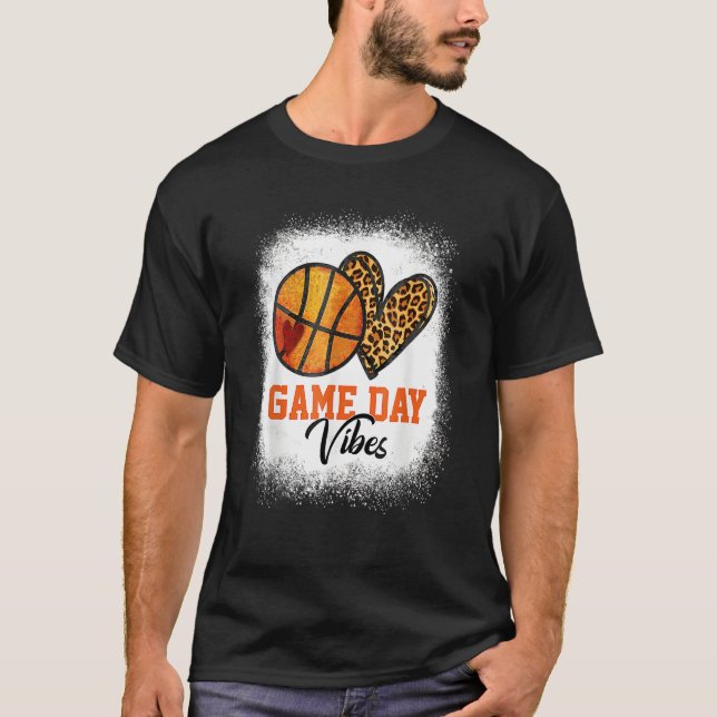 Camiseta American Basketball Game Day Vibes Basketball Mom (Frente)