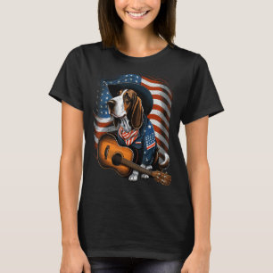 Camiseta American Basset Hound Guitar USA