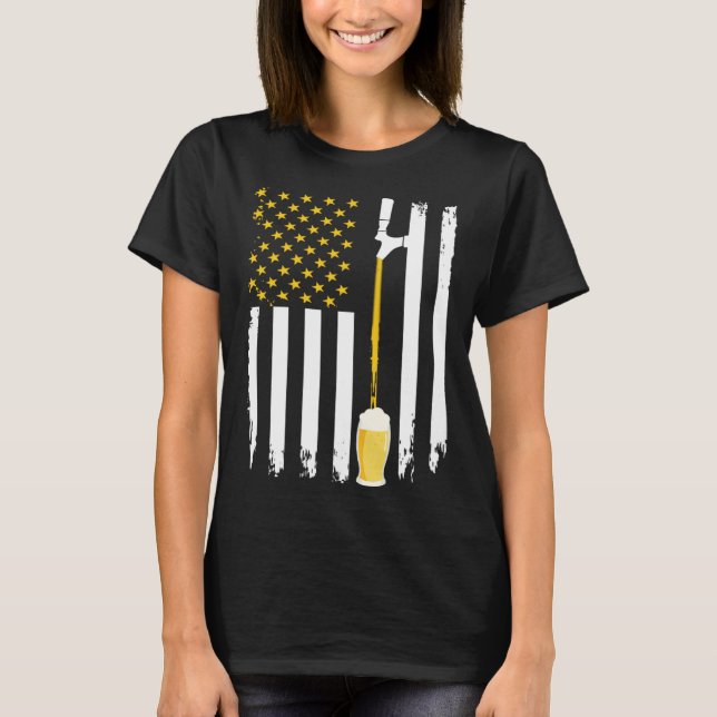 Camiseta American Beer Flag International Beer Day (Frente)