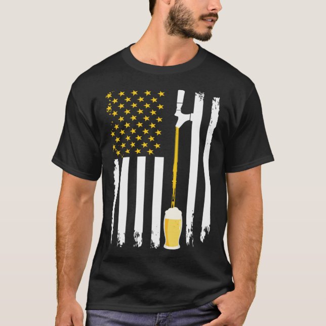 Camiseta American Beer Flag International Beer Day (Frente)