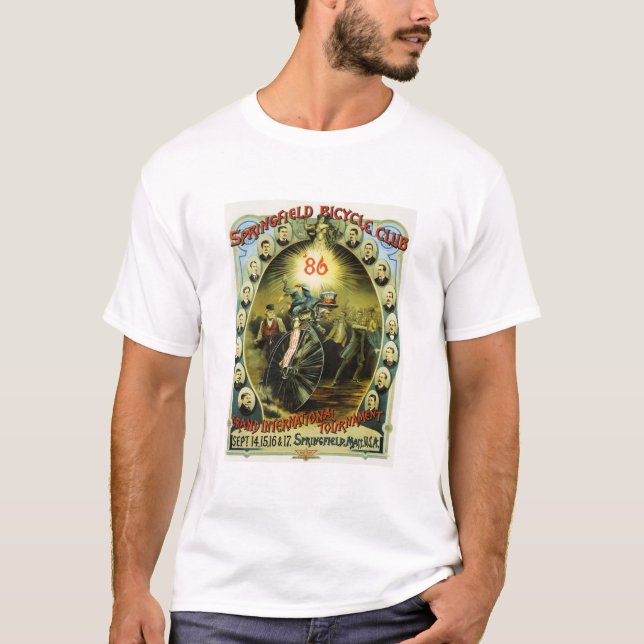 Camiseta American Bicycle Club Tournament 1886 Old Cycle (Frente)