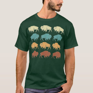 Camiseta American Bison Lover Animal American Retro Buffalo
