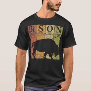 Camiseta American Bison Periódicos de Elementos de Mesa Buf