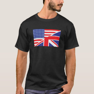 Camiseta American British Dual Citizen Flag Uk